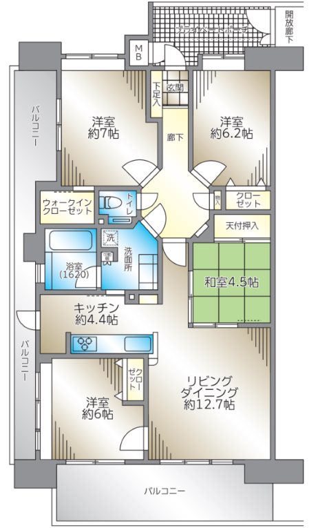 フローレンス水前寺公園グランドアーク 801号室 間取り図