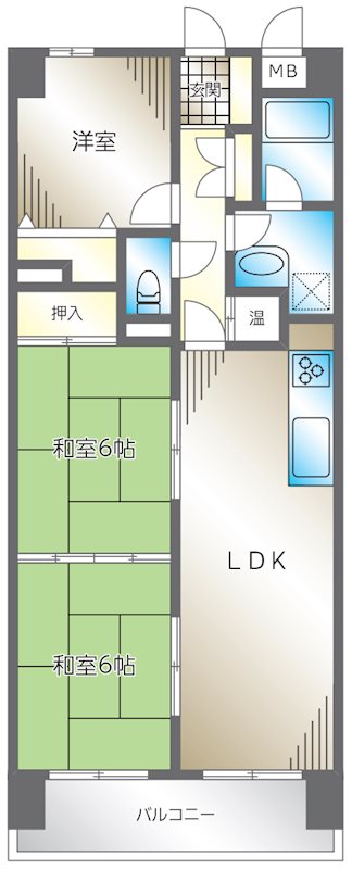 コアマンション慶徳  202号室 間取り図