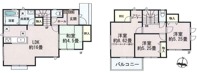 ハートフルタウン中央区岡田町1号棟新築戸建  間取り図