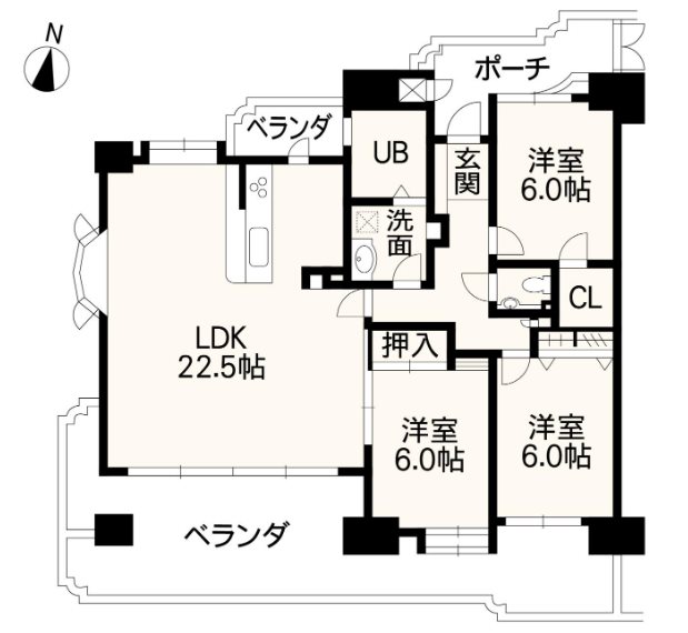 シティライフ田迎Ⅲ  間取り図