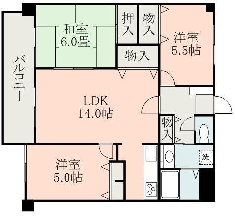 ビブレマンション薬園  901号室 間取り図