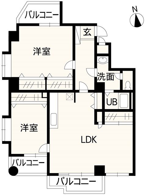 ビクトリア上水前寺 701号室 間取り図