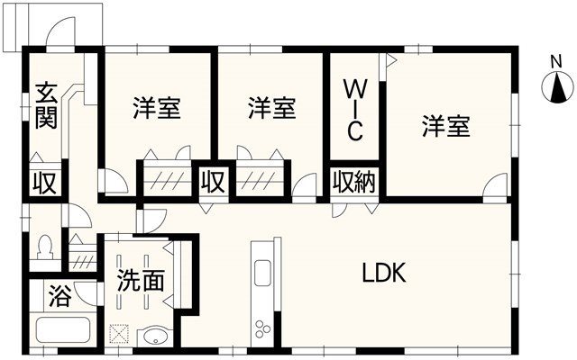北区龍田7丁目戸建 間取り図
