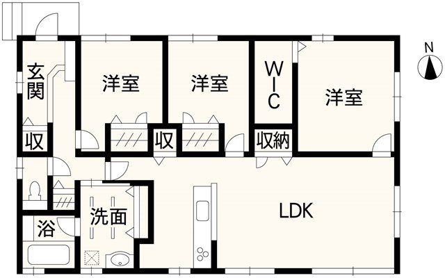 北区龍田7丁目新築戸建 間取り図