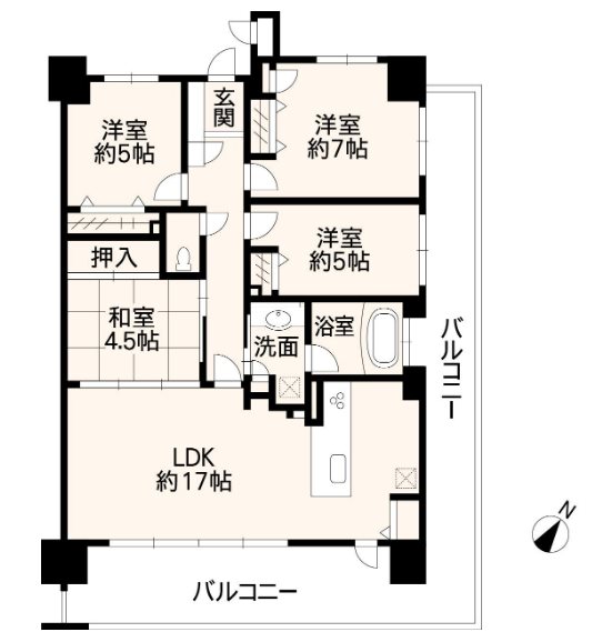 オーヴィジョン御領 間取り図