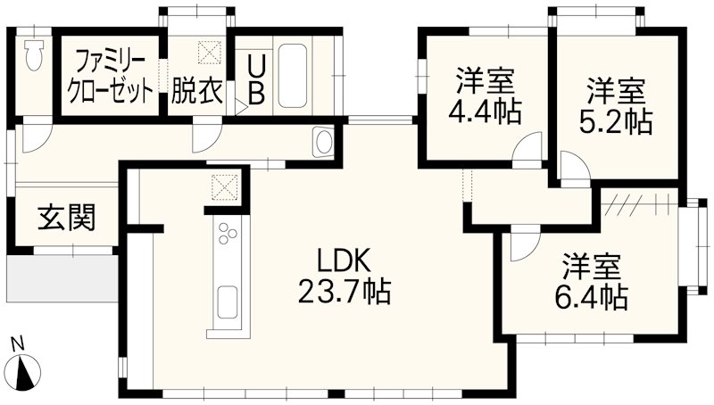 合志市須屋戸建 間取り図