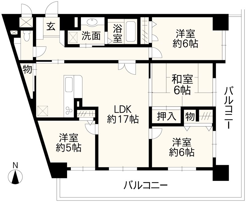コアマンションネクステージ島崎 704号室 間取り
