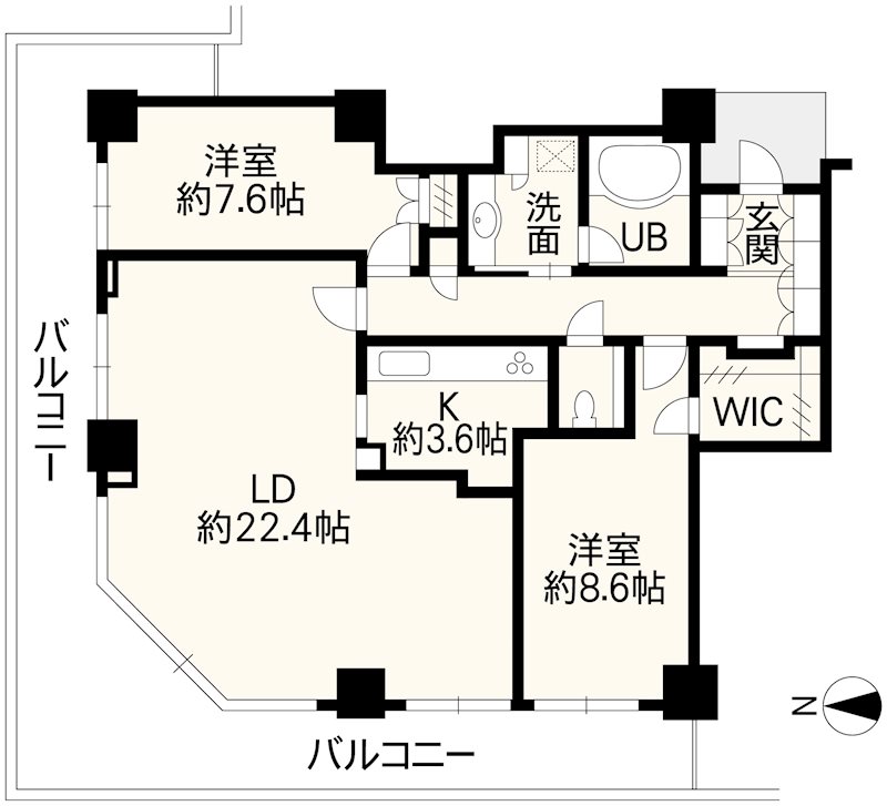 くまもと森都心 (ザ・熊本タワー) 間取り図