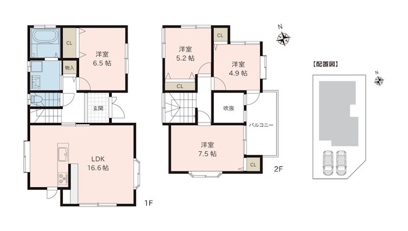 南区野田3丁目戸建 間取り図