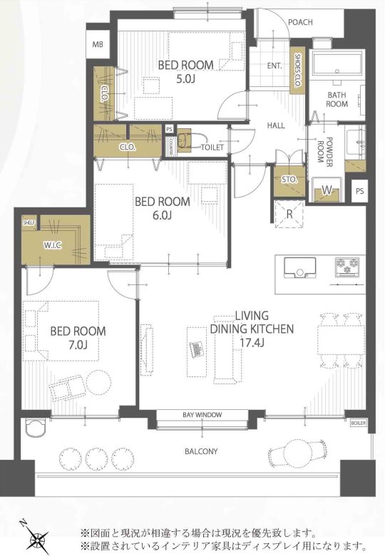 エイルマンショングランディール水道町 803号室 間取り図