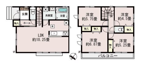 ハートフルタウン北区龍田7丁目3期2号棟新築戸建   間取り図