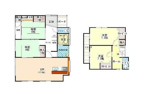 北区梶尾町鶴の原戸建 間取り図