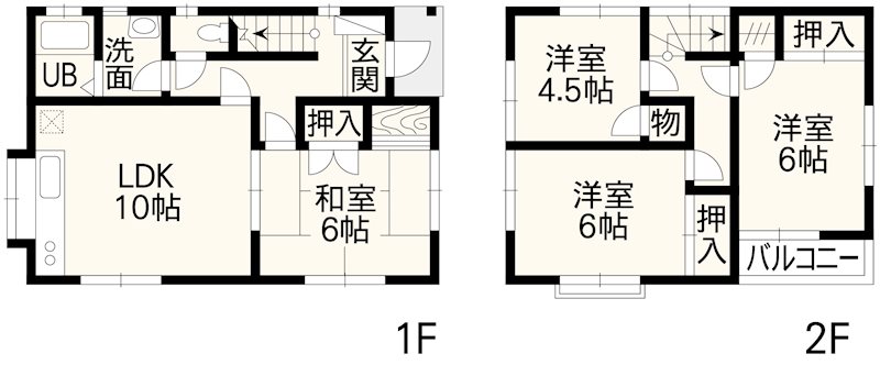 菊池市野間口戸建 間取り図