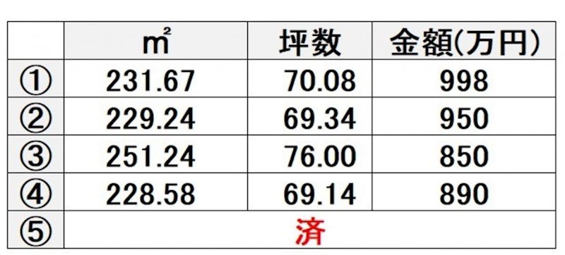 南区白石町分譲地(1号地) 間取り図