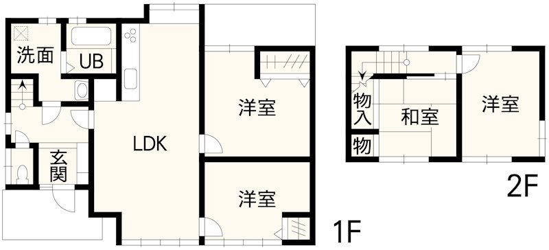西区花園6丁目戸建 間取り図