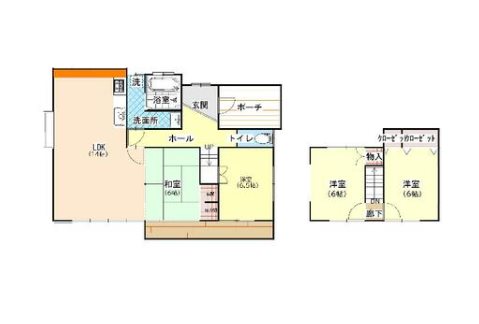 北区大窪5丁目戸建 間取り図
