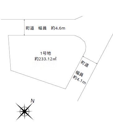 益城町安永1期分譲地【1号地】 間取り図