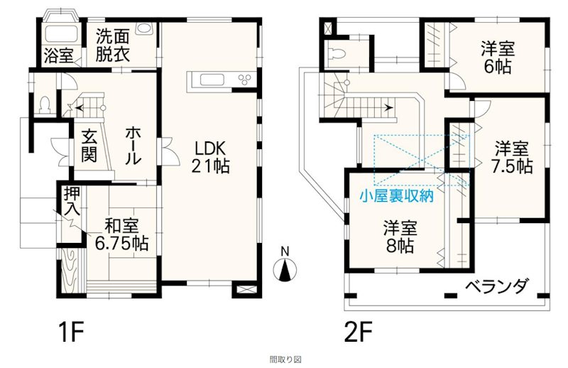 南区御幸西2丁目戸建 間取り図
