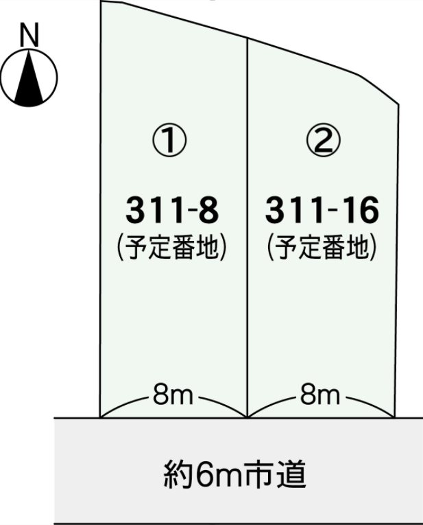 南区川尻5丁目土分譲地① 間取り図