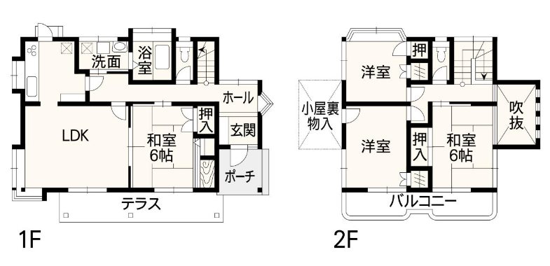 東区戸島6丁目戸建 間取り図