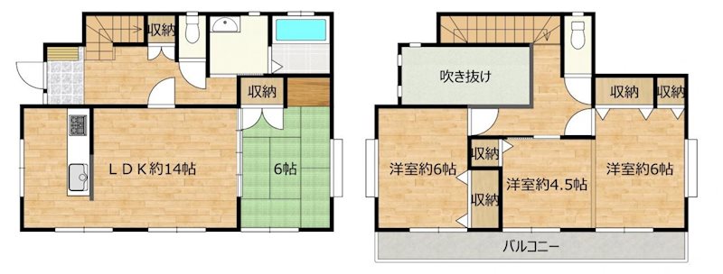 上益城郡嘉島町鯰戸建 間取り図