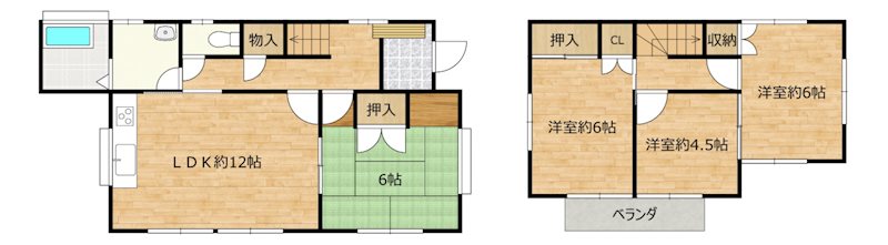 菊池市野間口戸建 間取り図
