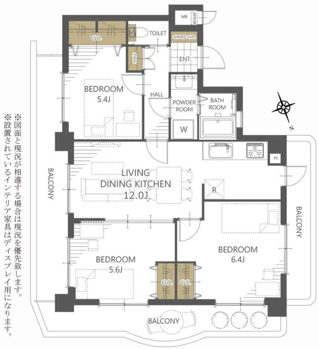 ライオンズマンション京町 306号室 間取り図