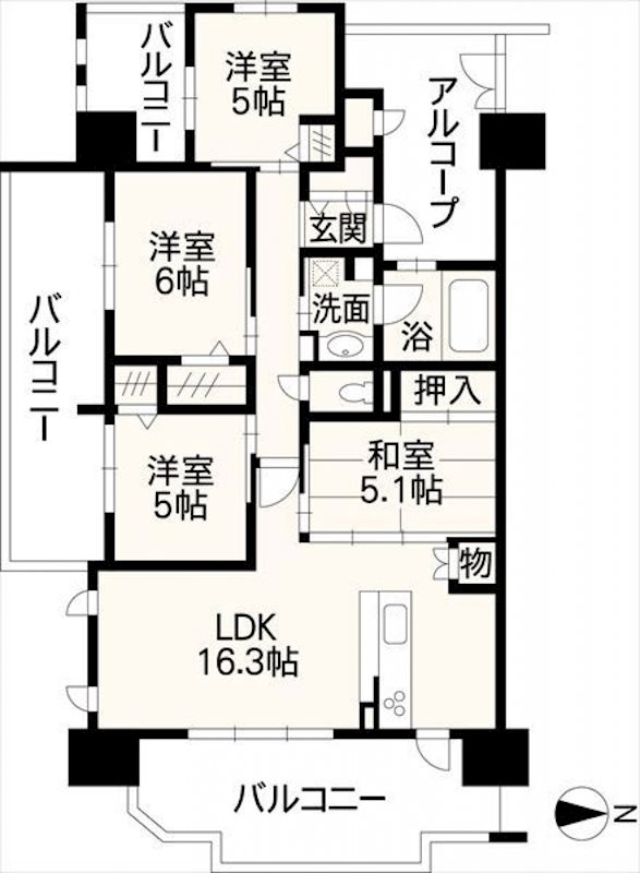 アーガス・レーヴ健軍グラン 間取り図