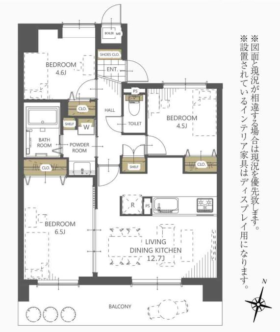 アンピール近見 205号室 間取り図