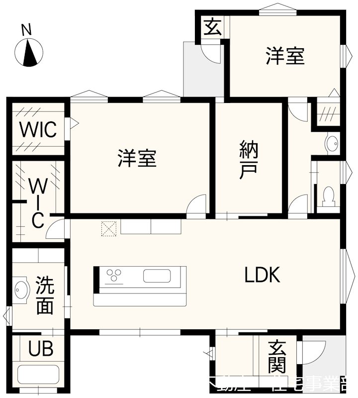 嘉島町北甘木戸建 間取り図