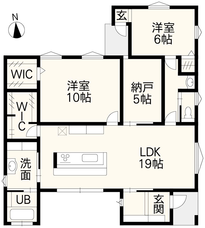 嘉島町北甘木戸建 間取り図