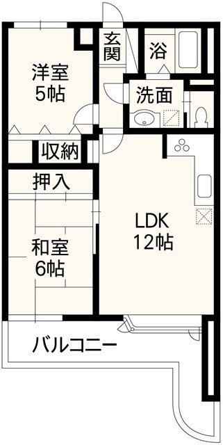シティマンション迎町 1103号室 間取り図