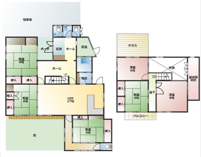 玉名郡長洲町梅田戸建 間取り図