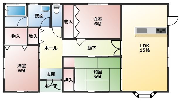 玉名市繁根木戸建 間取り図