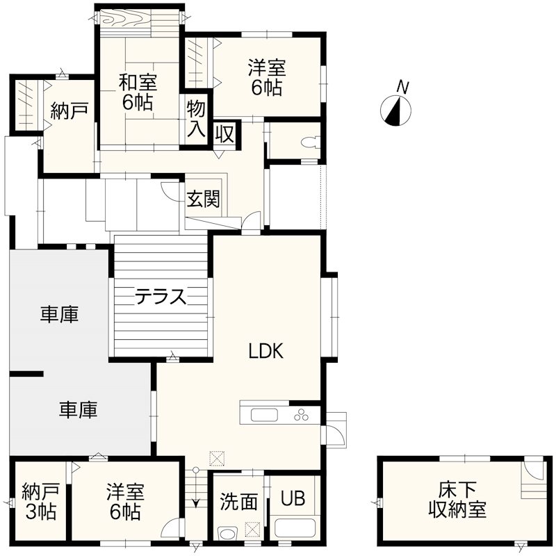 菊陽町新山1丁目戸建 間取り図