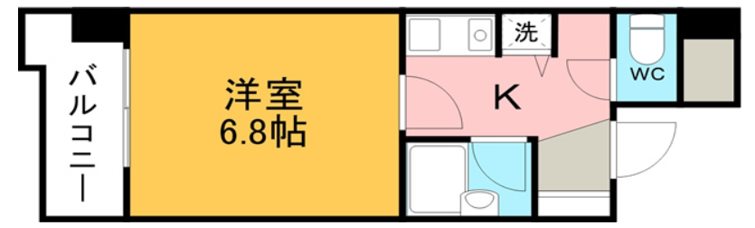 トーカン大江キャステール 907号室 間取り図
