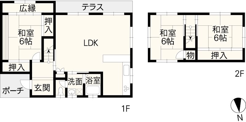 北区鶴羽田3丁目17-15 間取り図
