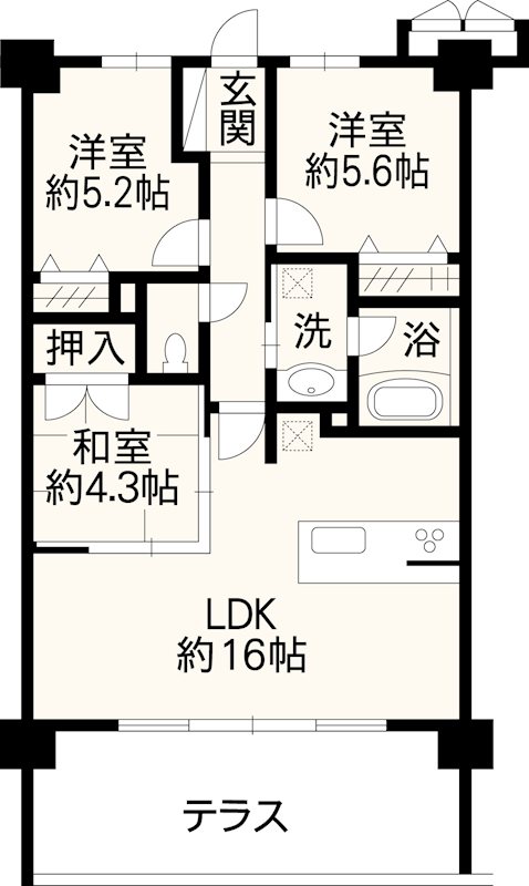 レクシア長嶺南グラシオ 105号室 間取り