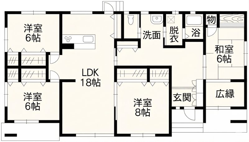 南区会富町戸建 間取り図