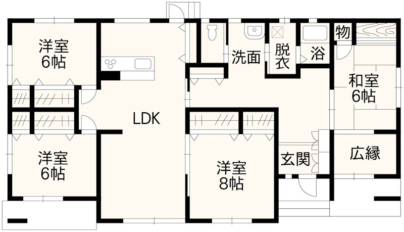南区会富町戸建 間取り図