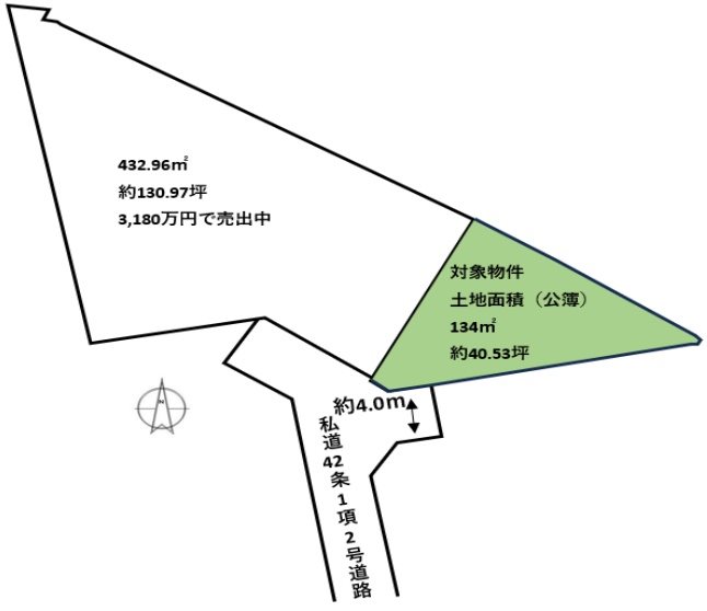 東区小峯3丁目土地 間取り図