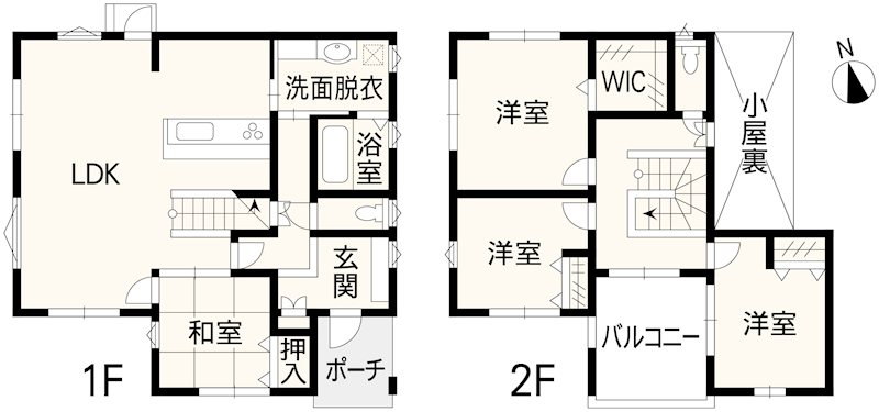 北区鶴羽田3丁目戸建 間取り図