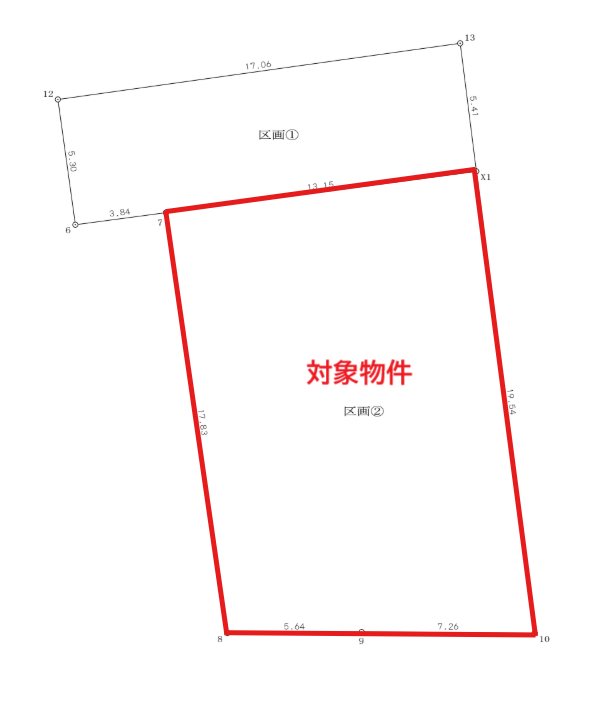 中央区帯山3丁目土地 間取り図