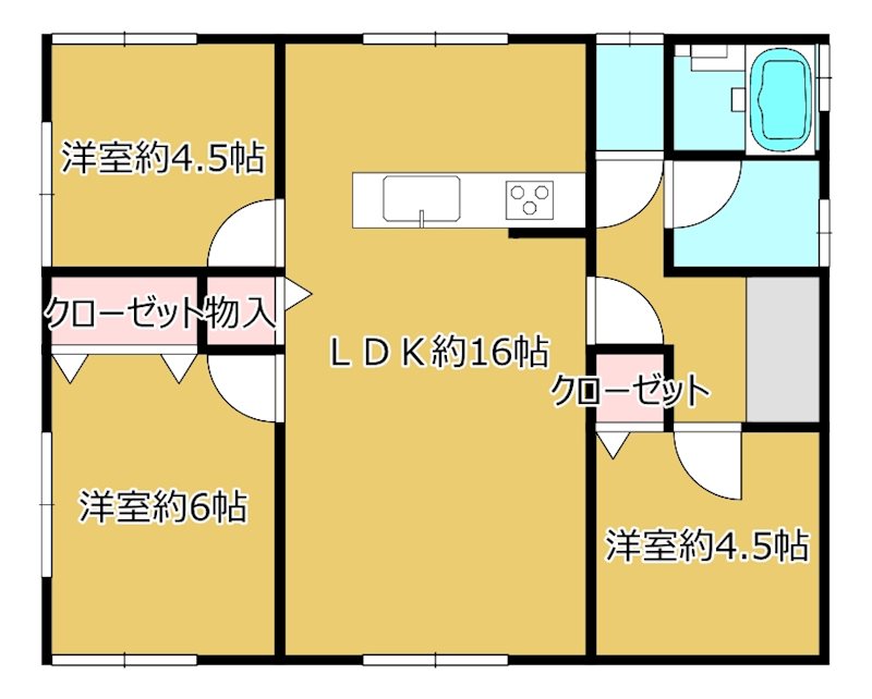 北区植木町一木戸建 間取り図