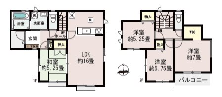 ハートフルタウン西区新土河原1丁目2号棟新築戸建   間取り図
