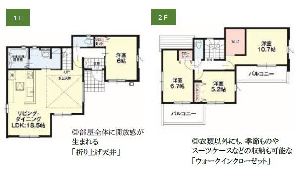 -エルデ-北区八景水谷3丁目1号棟新築戸建 間取り図