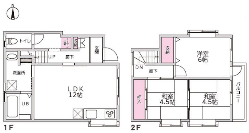 中央区島崎1丁目戸建 間取り図