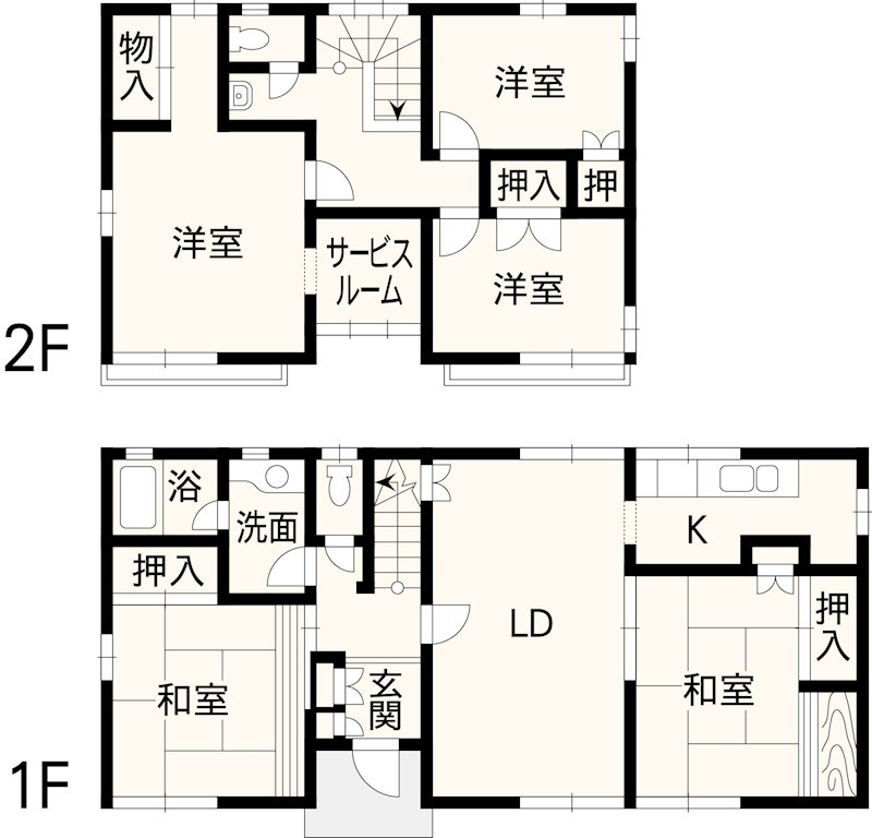菊陽町沖野4丁目戸建 間取り図