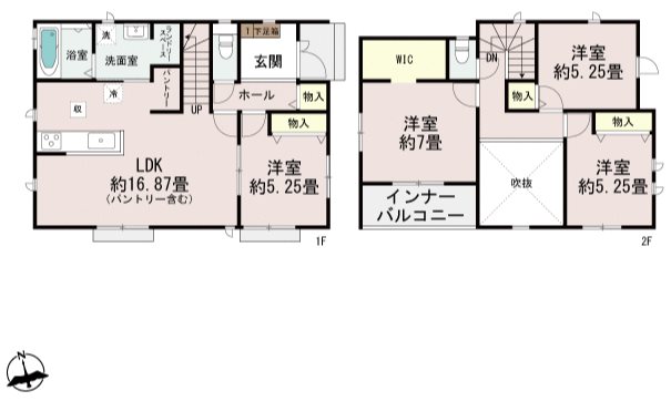 ハートフルタウン中央区帯山4丁目2期2号棟新築戸建   間取り図