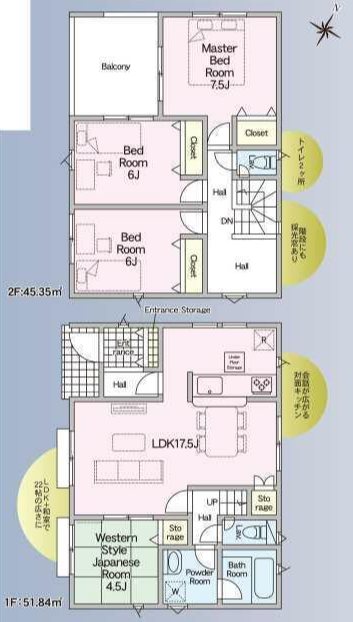 クレイドルガーデン宇土市岩古曾町第二3号棟新築戸建     間取り図